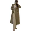 Trench femme kaki printemps et automne costume manteau femme version coréenne lâche mince français tempérament polyvalent genou BF