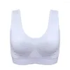 Camisoles Tanks Fitness Bra Sest Colling Solfless Sports Wire Free Women Top With Hock for Gym