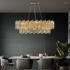 Chandeliers KOSTKING Lighting Modern Crystal Chandelier For Dining Room Island Kitchen Cristal Hanging Lamp Home Decor Suspension Luminaire