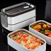 Dinnerware Sets Kitchen Microwave Lunch Box Stainless Steel Storage Container Children Kids School Portable Bento Organizer