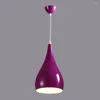 Lampy wiszące wielobarwne światła Luster Restaurant Aluminium Hanging Lighting Oprawy oświetleniowe Modern E27 Loft Hanglamp