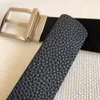 Designer Reversible Leather Belt Silver Metal Buckle Men lyxmodedesign Jean Business Formell/Casual Belt Accessories