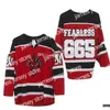 College Hockey Wears Nik1 202020Insane Clown Posse Fearless Fred Fury Maglia da hockey rossa bianca nera Personalizza qualsiasi numero e nome maglie