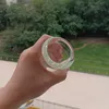 Clear Straight Glass Water Bong Hookahs com filtros de favo de mel Recycler Dab Rig para fumar com junta de 18mm
