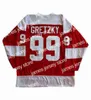 تلبس لعبة الهوكي الكلية NIK1 99 Wayne Gretzky Soo Greyhounds Hockey Jersey Embroidery Ticked أي رقم وأسماء القمصان