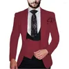 Herenpakken Aankomst Jacquard 3 stuks Men Slim Fit Shawl Rapel Custom Made Tuxedos voor formeel bruiloft bruidegom kostuum Garcon Mariage