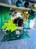 カーテン8x10ft変更されたグリーンスパンコールバックドロップベビーシャワー/ダンスチームの誕生日パーティーの結婚式の装飾の背景
