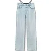 Calças de jeans feminino letras strass letras tira de jeans jeans esportes de jeans casuais calças de jeans