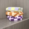 Towel Checkerboard Coral Velvet Student Household Non-hair-absorbing Water-absorbing Quick-drying Hand Wash Face