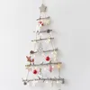 Christmas Decorations Nordic DIY Wooden Tree Artificial Fake Kids Gifts Ornaments Wall Hanging Decoration