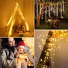 Str￤ngar batteri drivs 100/200 LED Fairy Cluster Firecrackers String Lights Waterproof Copper Wire Garland Light for Wedding Christmas