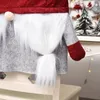 Cubiertas de silla 2 unids año decoración del hogar el cubierta de navidad funda de comedor regalo de comedor de espalda alta fiesta de cocina a prueba de polvo muñeca sin rostro