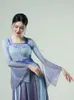 Stage Wear 2022 Classical Dance Cheongsam Dress Woman Chinese Style Improved Elegant Hanfu Gauze Performance Training