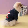 Vêtements d'hiver pour chiens, vêtements de styliste, pull chaud pour animaux de compagnie, manteau en tricot à col roulé, vêtements épais pour chats et chiots