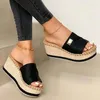 Sandals Womens High Heels Sandal Thick Bottom Casual Shoes Ladies Leisure Summer Wedges Woman Women Platform Mules Slipper