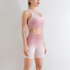 Kadınların Tracksits Kadın Yoga Seti Kolsuz Top Spor Sütyen Sakinsiz 2 Parça Camisole Seksi Sırtsız Spor Salonu Şort Fitness Giyim Egzersiz Takımları