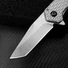KS1324 Assisted Flipper Folding Knife 8Cr13Mov Stone Wash Blade Aviation Aluminium Hendel EDC Pocket Knives