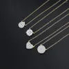 Pendant Necklaces Heart Chains Necklace For Women Aesthetic Waterdrop Shiny Iced Out Zircon Crystal Choker Korean Fashion Jewelry Gift