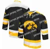 College Hockey Wears Nik1 XFLSP 2022 College Custom Iowa Hawkeyes Stitched Hockey Jersey 12 William Ciannella 5 Benjamin Grote 11 William Jeffers 24 Greg Johnson