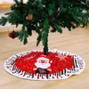 Décorations de Noël 80 80cm Ornement de jupe d'arbre pour la maison Tissu de fond