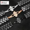 Zespół Watch Bands Wysokiej jakości Ceramika Paspak dla AR1451 AR1452 AR1400 AR1410 Strapy ze stali nierdzewnej zapięcie motyla 22mm9880614