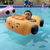 Life Vest Buoy Rooxin Baby Infant Float Pool Swimming Ring Inflatable Car with Removable Sunshade Steering Wheel Swim Circle Pool Party Toys T221214