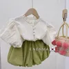 Clothing Sets Summer Green Little Girls Children Set Two 2 Piece T Shirt Top Shorts Baby Clothes Kids Birthday Outfits For Women
