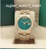 Luxury Watch Men's Man Full Automatic Mechanical Watch Middle Shell med borrning av tom log 41mm dubbel kalender 2813 r￶relse