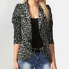 Women's Jackets Fashion Spring Autumn Women Long Sleeve Shirt Jacket Top Ladies Casual Leopard Button Outwear Coat Office Lady