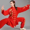 Roupas étnicas de alta qualidade tai chi taiji uniformes bordados chineses shaolin wushu figurina de exercício 12427