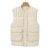 Gilets pour femmes en coton gilet pour femmes automne et hiver 2022 à la mode grand manteau polyvalent veste junior