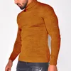 Men's Sweaters Men Long Sleeve Solid Knitted Pullover Winter Men's Casual Rib Jumper Streetwear Autumn Fashion Turtleneck Sweater Basic