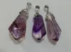 Colares pendentes Preço por atacado Amethyst Quartz Crystal Gem Stone Drusy Cluster 10pcs/lote para fabricação de jóias