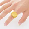 Cluster ringen koper-vergulde real gold maitreya boeddha hoge imitatie 24k ring mannelijk 999 puur lachend open