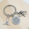 New Arrival Stainless Steel Key Chain Key Ring Sport Ice Hockey Key Chain Keyring Hockey Lover Gifts for Men Women Jewelry2343