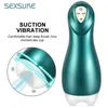 Brinquedos sexuais massageador automático masculino mastorbators 5 sucção vibrationg máquina para homens mastorbator copo brinquedos garganta profunda chupar boquete