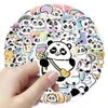 60pcs adesivos de panda fofos não aleatom para carros de bicicleta de carro