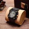 mens watch hollowed Sports machinery out large flywheel watch men's transparent silicone strap glow-in-the-dark square watch