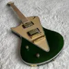 LVYBEST ELECTRYCZNA GUITARA Custom Green Man Muzyka Fled Maple Top Lefty