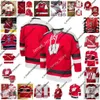 Wisconsin Badgers Hockey Jersey 16 Tarek Baker 17 Jake Martin 18 Owen Lindmark 19 Brock Caufield 20 Josh Ess 21