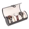 LinTimes – boîte de montre à 3 fentes de couleur noire, étui de voyage, rouleau de poignet, rangement de bijoux, organisateur collecteur 315Q
