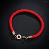 Strand Zoomango Vintage Chinese stijl bedelarmband Rose Gold kleur titanium staal rood touw Romeinse cijfers voor vrouwen ZB18149