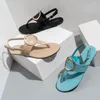 Sandals Women's Sabot Shoes Luxury Roman Slip On For Flat Woman Shoe 2022 Fashion Summer Flip-flops Comfortable Slip-on Beach