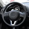 Housse de volant de voiture tressée en cuir de vache, accessoires d'intérieur automobile pour Mazda 3 Axela 2020 Mazda 6 Atenza 2020 CX-5 CX5