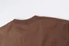 T-shirts pour hommes Portrait Running and Jumping Short Sleeve T-shirt High Street Brown Cotton Top Couple