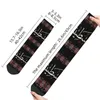 Chaussettes pour hommes Fun Mens Palestine calligraphie arabe avec robe de broderie Tatreez chaud confortable impression 3D Texture géométrique Crew