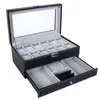 Songmics Watch Box 12 Mens Watch Organizer Jewely Display Case Lock Keys Black UJWB012286J