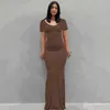 Plus Größe 3XL Damen Kleid Frau Hosenträger Einfarbig Bodycon Sexy Kleid Beiläufige Dünne Schlinge Hause Weibliche Lange Hülse herbst Kleidung