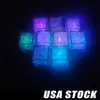 Multi Color LED Ice Cube Liquid Sensor Flashing Blinking Glowing Light up Ice Cubes for Drinks Party Wedding Bars Christmas Crestech