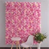 Dekorativa blommor 40x60 cm Flower Panel Wall Artificial Silk for Wedding Party Decor Baby Showerparty Bakgrund Hemdekora